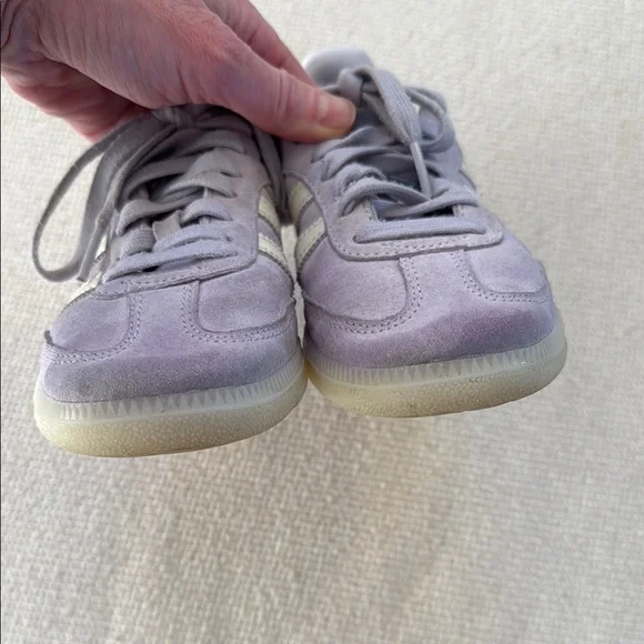 Samba- Adidas Kids Purple Suede Sneakers - Picture 5 of 10